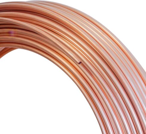Copper Pipe Soft Coil Copper Tubing 7/64" OD x 1/16" ID x 9.84 Ft Length T2 Refrigeration Copper Tubing for Air Conditioners, Refrigerator, DIY Projects in Kuwait
