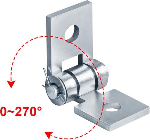 heneng 6 Pcs 2 Hole Adjustable Hinge Bracket for 1-5/8" Strut Channel, 7/32" Thick Strut Hinge,4-5/8" x 1-5/8" in Saudi Arabia