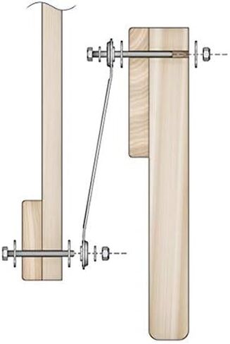 Woodriver Glider Bracket Hardware 4-Piece in Saudi Arabia
