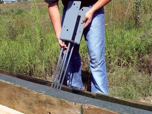 SWP66 | Sturdi-Wall Plus Wet Set Bracket 6x6 | Heavy Duty Structural Concrete Anchor for Pole Barn Construction Concrete Foundation | Tri State Perma-Column in Saudi Arabia