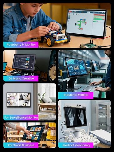 13.3 '' شاشة تعمل باللمس المحمولة ، شاشة الشاشة التي تعمل باللمس Vesa ، 1080p 10-point HDMI VGA Port Ultra-Slim Portable Laptop Monitor لجهاز الكمبيوتر الشخصي Macbook Ps Xbox Switch (13.3 بوصة) 1 in Kuwait
