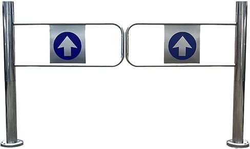 Automatic Stainless Steel Swing Gate for Supermarkets - Security Entrance/Exit Access Control, Pedestrian Door for Retail Stores & Emporiums (Silver, 100x97 cm) in Kuwait