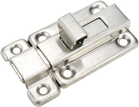 Geesatis 2 Pcs Sliding Lock Barrel Bolt Stainless Steel Sliding Latch Lock Barrel Bolt for Chests Cabinets Door Lock Bird Cage Lock Replacement, with Mounting Screws, Silver in Saudi Arabia