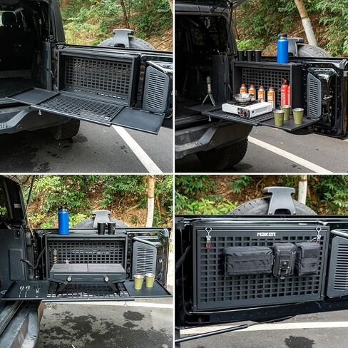 MAIKER Lockable Tailgate Table Compatible with Ford Bronco 2021–2025 4-Door – Foldable MOLLE Storage Box, Camping Desk & Rear Cargo Shelf (Not for Bronco Sport/2-Door/Raptor) in Saudi Arabia