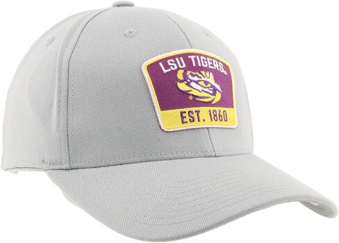 LSU Tigers NCAA Officially Licensed Fitted Hat ZH Patch Switchback Light Gray, Large in Saudi Arabia