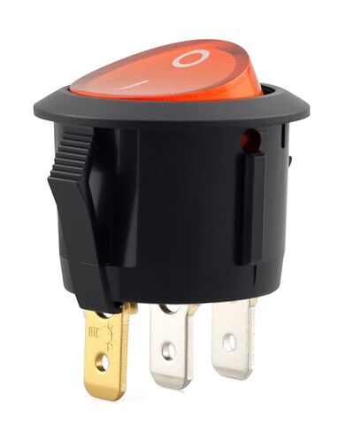 Rocker Switch TH1 T85 T125 15A 250V~ T120 125V~T80 T125, Universal Round Red Lamp Rocker Switch in Saudi Arabia