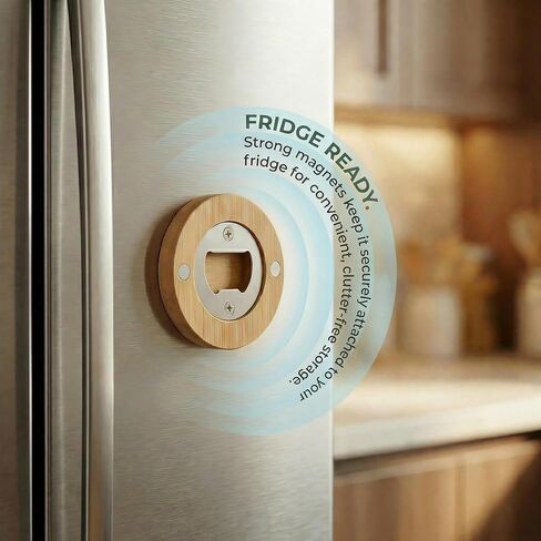30PCS Magnetic Bottle Opener Bulk, Natural Wooden Beer Fridge Magnet Blanks with Insert for DIY Custom Personalized Wedding Favor, Wood Openers Tool for Refrigerator Kitchen Bar in Saudi Arabia