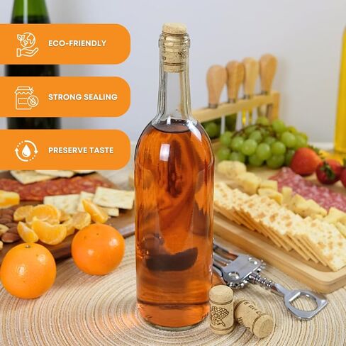 حقيبة FastRack مكونة من 100 قطعة، فلين نبيذ مستقيم رقم 9 لزجاجات النبيذ | 15/16 × 1 3/4 بيج | سدادات الزجاجات | سدادات فلين بديلة للزجاجات - ملاءمة موثوقة وختم ثابت in Kuwait