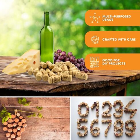 حقيبة FastRack مكونة من 100 قطعة، فلين نبيذ مستقيم رقم 9 لزجاجات النبيذ | 15/16 × 1 3/4 بيج | سدادات الزجاجات | سدادات فلين بديلة للزجاجات - ملاءمة موثوقة وختم ثابت in Kuwait