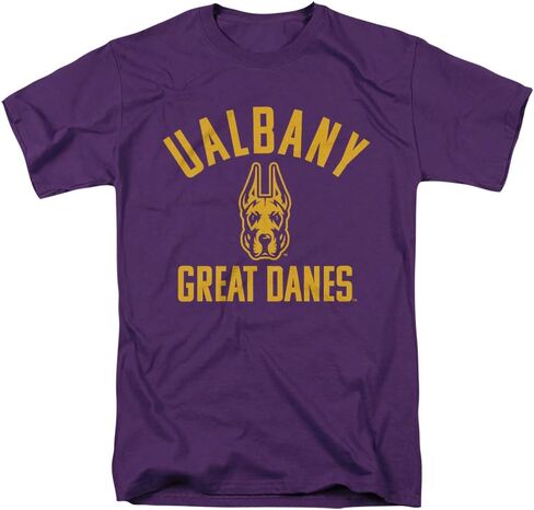 University at Albany Official One Color UAlbany Logo Unisex Adult T-Shirt, Purple, Large in Saudi Arabia