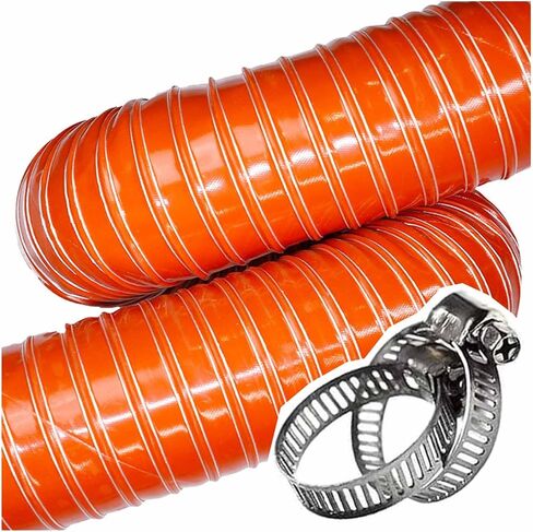 Silicone Air Duct Hose 2/4/6m, Portable Flexible Brake Cooling Ducting Induction Vacuum Hose for Garage, Dryer Air System(L8m,LD305mm) in Saudi Arabia