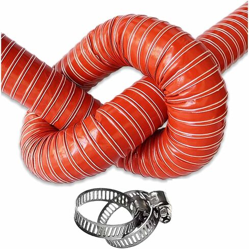 Automotive Air Duct Hose, Silicone Flexible Cooling Ducting, High Heat Brake Exhaust Hose for Air System(L2m,LD254mm) in Saudi Arabia