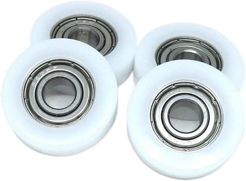 حزمة من 5 بكرات مطلية بوم مقاس 6 × 22 × 7 مم مع محامل BS69622-7 قطر داخلي 6 مم قطر 22 مم عجلات توجيه مسطحة من النايلون عجلات درج صغيرة in Kuwait