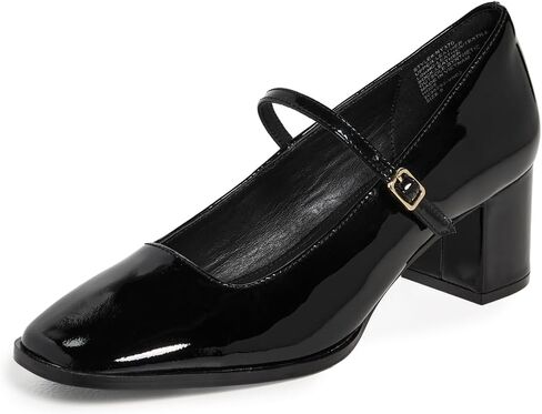Madewell Women's Greta 60 mm-Patent Mary Jane Flat, True Black, 10.5 in Saudi Arabia