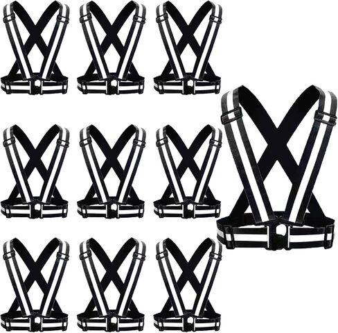 Reflective Safety Vest 2pcs - High Visibility Vest Adjustable Straps for Outdoor Jogging, Cycling, Walking and Riding in Saudi Arabia