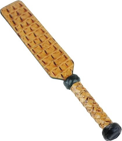 Brownish-Yellow Short Paddle Riding Whip,Riding Crop for Equestrianism Training with PU Leather Multifunction Horse Whip in Saudi Arabia