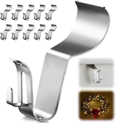 خطافات جانبية من الفينيل، (10 عبوات) خطافات جانبية شديدة التحمل لتعليق الأضواء الخارجية، مشابك جانبية بدون فتحات تحمل ما يصل إلى 13 رطلًا مع مشابك مزدوجة، وخطافات جدارية لديكور إكليل الشرفة، وشماعات النباتات in Kuwait