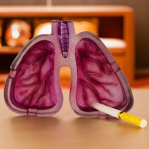 منفضة سجائر إبداعية على شكل الرئة البشرية مصنوعة من الراتنج، ملمس ناعم يحمل السجائر والرماد لعشاق الفن in Kuwait
