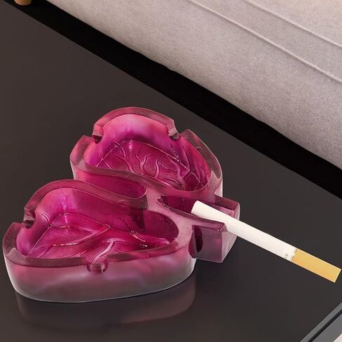 منفضة سجائر إبداعية على شكل الرئة البشرية مصنوعة من الراتنج، ملمس ناعم يحمل السجائر والرماد لعشاق الفن in Kuwait