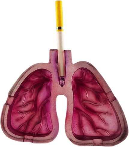 منفضة سجائر إبداعية على شكل الرئة البشرية مصنوعة من الراتنج، ملمس ناعم يحمل السجائر والرماد لعشاق الفن in Kuwait