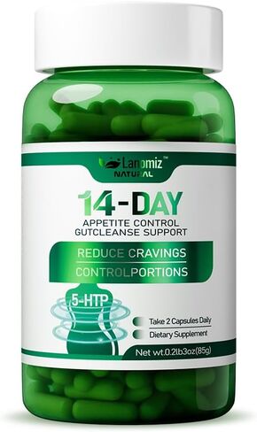14DAY Appetite & Craving Control Gut Health Complex Featuring Delayed-Release Probiotics & White Kidney Bean Extract 5-HTP(5-hydroxytryptophan) 60 Vegetarian Capsules in Saudi Arabia