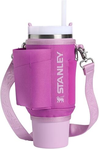 STANLEY All Day Quencher Carry All for 30 oz Tumbler with Handle | Crossbody Bag with Phone Holder Pocket, Card Sleeve & Detachable Strap | Water Bottle Carrier Bag | BPA-Free | Dark Blossom in Saudi Arabia