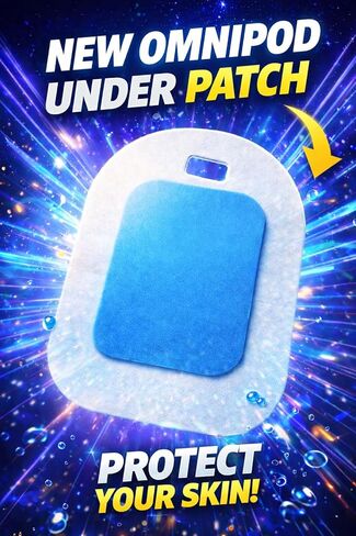 Glucomart Omnipod Underpatch - Hypoallergenic Adhesive Skin Barrier Patches for People with Omnipod Adhesive Allergies - Compatible with Omnipod 5 & Dash (10 Count) in Saudi Arabia