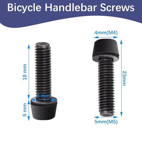 12 PCS Titanium Screw Allen Hex M5*18MM Handle Stems of Bicycle, Bike Bolts Original Bolts, Bicycle Screws Allen Hex Socket Head, Bicycle Stem Screw for Bicycle Stem Parts Black in Saudi Arabia