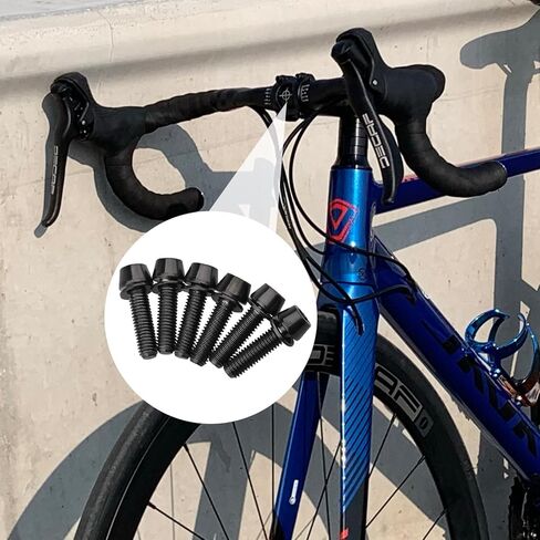 12 PCS Titanium Screw Allen Hex M5*18MM Handle Stems of Bicycle, Bike Bolts Original Bolts, Bicycle Screws Allen Hex Socket Head, Bicycle Stem Screw for Bicycle Stem Parts Black in Saudi Arabia