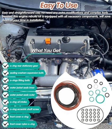 لـ 1986-2002 Mazda RX-7 13B مجموعة حلقات دائرية لإعادة بناء المحرك - مجموعة سدادات دائرية مطاطية قابلة لإعادة الاستخدام لإصلاح المحرك الدوار، متوافقة مع محرك Mazda Rotary 13B in Kuwait