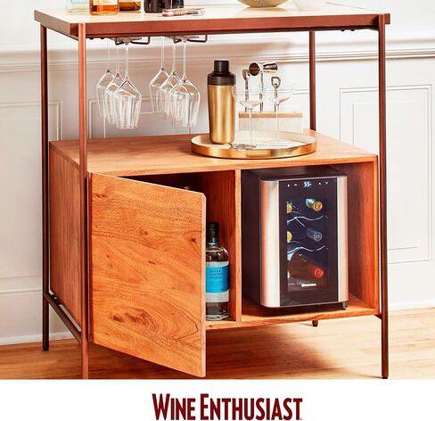 Wine Enthusiast 6-Bottle Countertop Wine Cooler – Compact Mini Fridge for Kitchen or Bedroom with 3 Shelves, Energy-Efficient Cooling, Adjustable Digital Temperature Control in Saudi Arabia