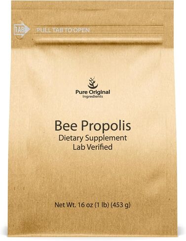PURE ORIGINAL INGREDIENTS Bee Propolis Powder (1 lb) No Fillers, Lab Verified, Always Pure in Saudi Arabia