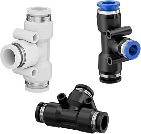 T-type Tee PE14/16 Air Pump Pneumatic Gas Pipe Quick Joint PE10 Insertion 1Pcs(Bluepeg10-8) in Saudi Arabia