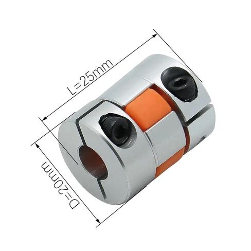 Two Jaw D20L25 Coupler Aluminium Plum Flexible Shaft Coupling Stepper Motor Connector CNC 1Pcs(6.35x10) in Saudi Arabia