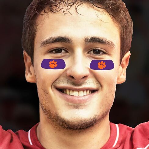 ملصق EyeBlack للرياضات الجماعية للكلية/الجامعة تحت العين للمشجعين الخارقين - حفلة كرة القدم الخلفية، لعبة البطولة، التصفيات، معركة التنافس - 24 شريطًا/12 زوجًا in Kuwait