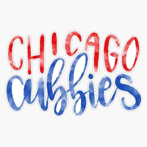المائية شيكاغو Cubbies الفينيل ملصق مضاد للمياه لصائق سيارة محمول جدار نافذة ملصقات للسيارة متعددة الأشكال 5" in Saudi Arabia