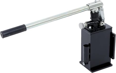 Hydraulic Piston Hand Pump with Release Knob for Single Acting Cylinder, Manual Single Acting Hydraulic Pump with 1-Quart Steel Vertical Tank, 1.5 CID, 3,600 PSI, 3/8" NPTF in Saudi Arabia