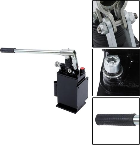Hydraulic Piston Hand Pump with Release Knob for Single Acting Cylinder, Manual Single Acting Hydraulic Pump with 1-Quart Steel Vertical Tank, 1.5 CID, 3,600 PSI, 3/8" NPTF in Saudi Arabia