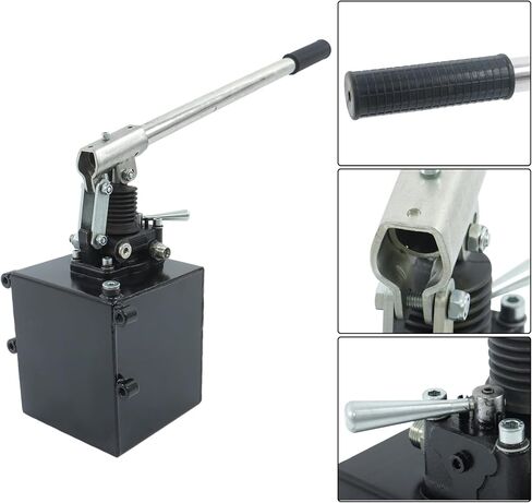 Hydraulic Piston Hand Pump with Changeover Valve for Double Acting Cylinder, Manual Double Acting Hydraulic Pump with 5 QTs Tank, 2.7 CID, 3,600 PSI in Saudi Arabia