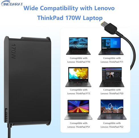 170W AC ADAPTER ADAPTER CAMPATIBLE مع Lenovo ThinkPad Extreme Gen 6 5 4 3 2 1 P53 P52 P51 P73 P72 P71 W541 W540 T540P E560P Z710 T15G T15P P16V P15 P15G P16 P17 P1 X1 in Saudi Arabia