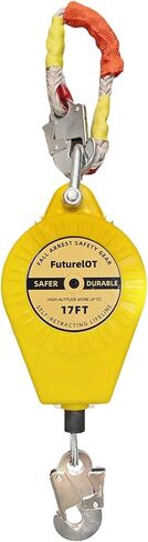 Futurelot 33FT الذاتي سحب شريان الحياة سقوط صواعق حماية السقوط حبل أسلاك الفولاذ الثقيلة الحبل قابل للسحب، تسقيف شريان الحياة، الحبل السلامة، أجهزة الحماية الشخصية (33FT) in Saudi Arabia