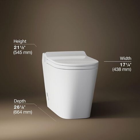 Kohler Leap One-Piece Elongated Smart Toilet with Bidet Built In, Dual-Flush, Quiet-Close in Saudi Arabia