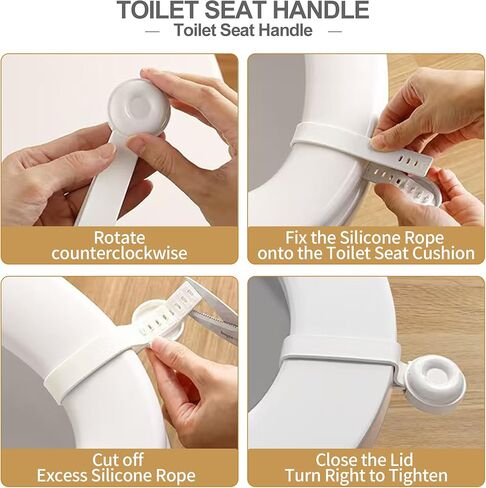 Toilet Seat Cover & Cushion Handle Kit, Easy Operate, Aesthetically Pleasing, Long-term Use in Saudi Arabia