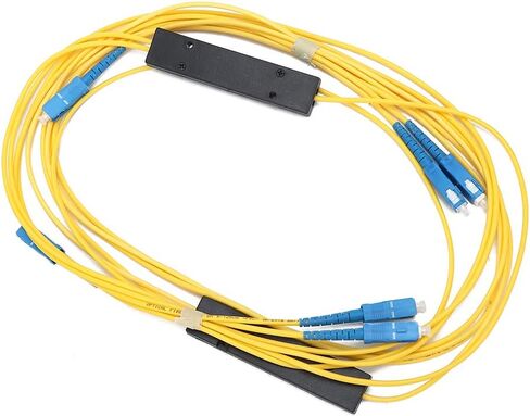 ZJchao 1X2 Fiber Optic Splitter, 2 Pcs Fiber Splitter Optical 1 in 2 Out, Insertion Loss 3.8dB. for Optical Communication Systems in Saudi Arabia