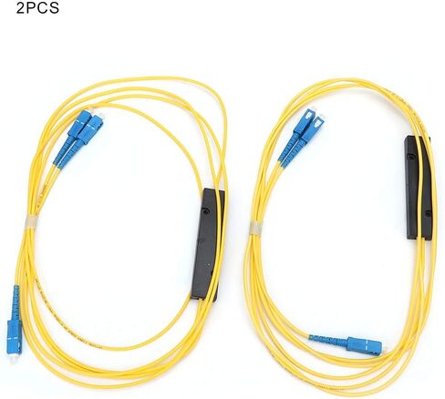 ZJchao 1X2 Fiber Optic Splitter, 2 Pcs Fiber Splitter Optical 1 in 2 Out, Insertion Loss 3.8dB. for Optical Communication Systems in Saudi Arabia