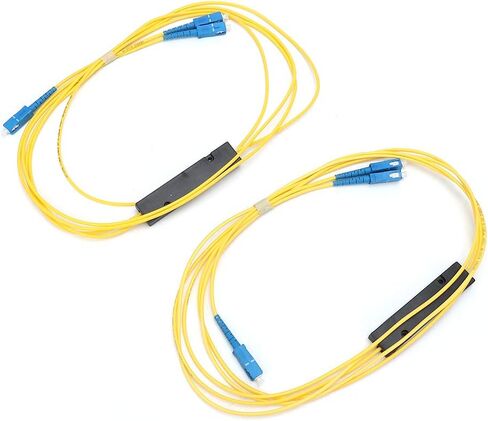 ZJchao 1X2 Fiber Optic Splitter, 2 Pcs Fiber Splitter Optical 1 in 2 Out, Insertion Loss 3.8dB. for Optical Communication Systems in Saudi Arabia