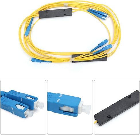 ZJchao 1X2 Fiber Optic Splitter, 2 Pcs Fiber Splitter Optical 1 in 2 Out, Insertion Loss 3.8dB. for Optical Communication Systems in Saudi Arabia