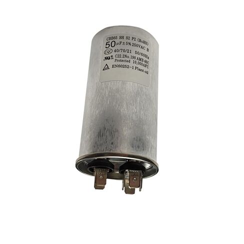 CBB65 تشغيل مكثف 50 فائق التوهج/MFD 50 فائق التوهج MFD 250VAC 250V AC 50 فائق التوهج 50MFD SH S2 P2 RoHS 2 + 4PIN 45x85 مللي متر UL مدرج in Kuwait