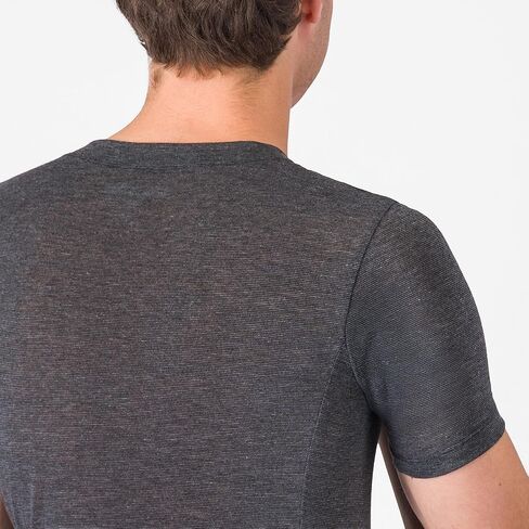 CASTELLI Men’s Medio Short Sleeve Baselayer, Breathable Moisture-Wicking Insulated Cycling & Biking Apparel for Mild Weather in Saudi Arabia