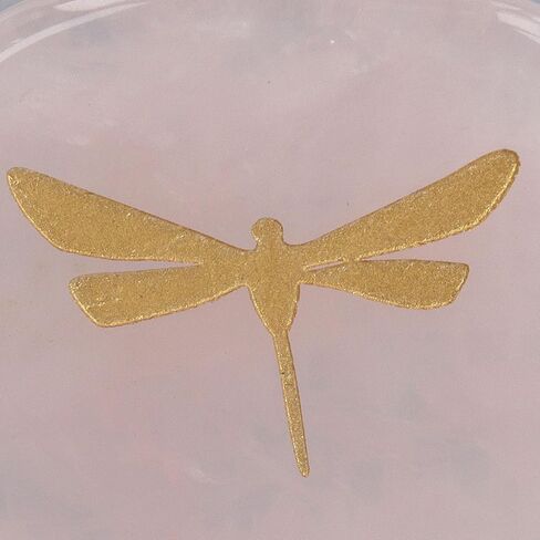 أحجار Zerodis شديدة التحمل للشفاء، شفاء نحت اليعسوب الذهبي خفيف الوزن مناسب للمنزل والعمل والمكتب والمدرسة (كوارتز وردي) in Kuwait